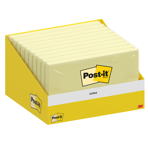 Foglietti riposizionabili Post-it® conf. 10 blocchetti da 100 ff giallo Canary 76x127 mm - 6830-CY-W10